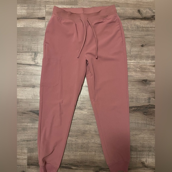 mandala scrub Pants - Mandala Mauve size Small high waisted scrub jogger pants